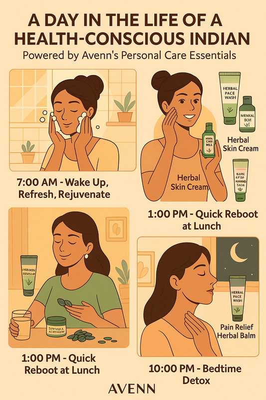 A Day in the Life of a Health-Conscious Indian – Powered by Avenn’s Personal Care Essentials