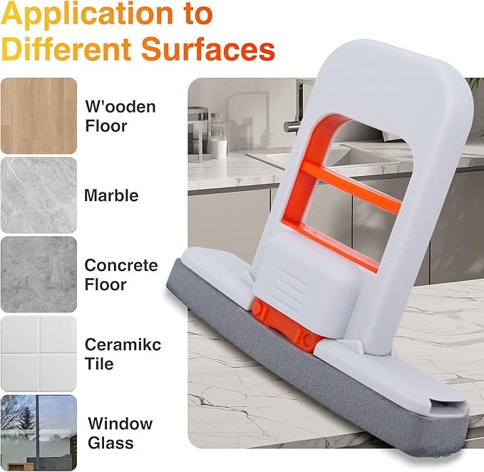 Mini Foldable Desktop Sponge Mop – Self-Squeeze Wet & Dry Cleaning Tool