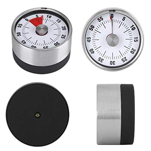 Visual Analog Countdown Timer, Magnetic Mechanical Kitchen Timer Kid Round Clock 60 Minute for for Kitchen Teacher Classroom Meeting Kids Children Adults