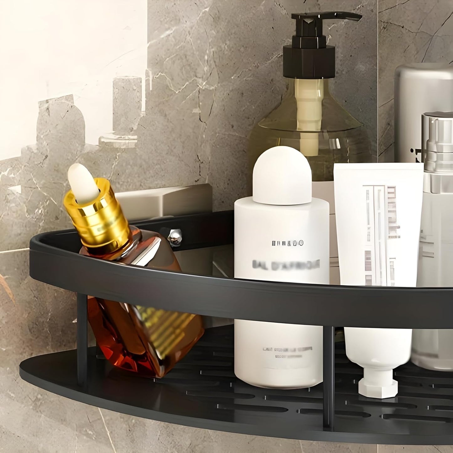 Bathroom Accessories Aluminum Heavy Duty Self Adhesive Bathroom Corner Shelf, Multipurpose Wall Mounted, Washroom Organizer (2pcs Pack)