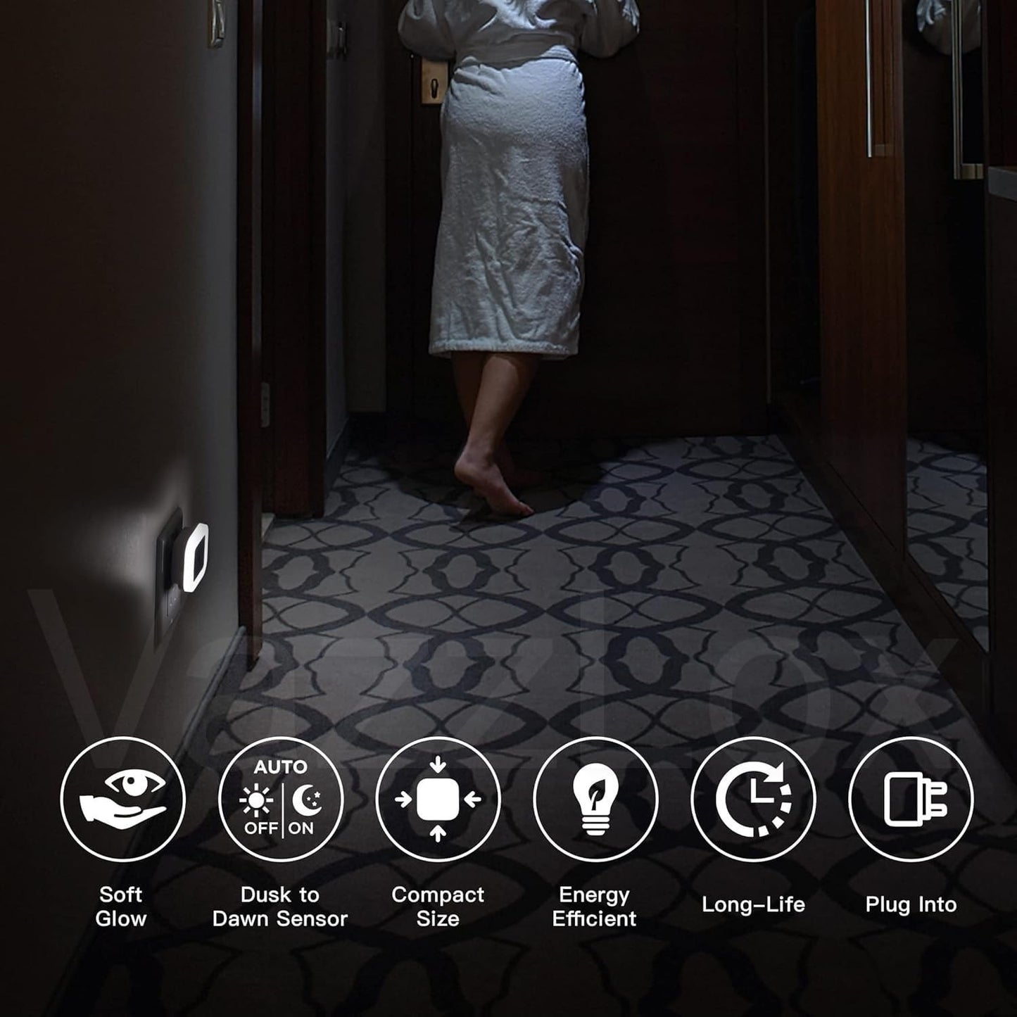 Automatic Sensor Night Light – Smart Plug-In LED Lamp