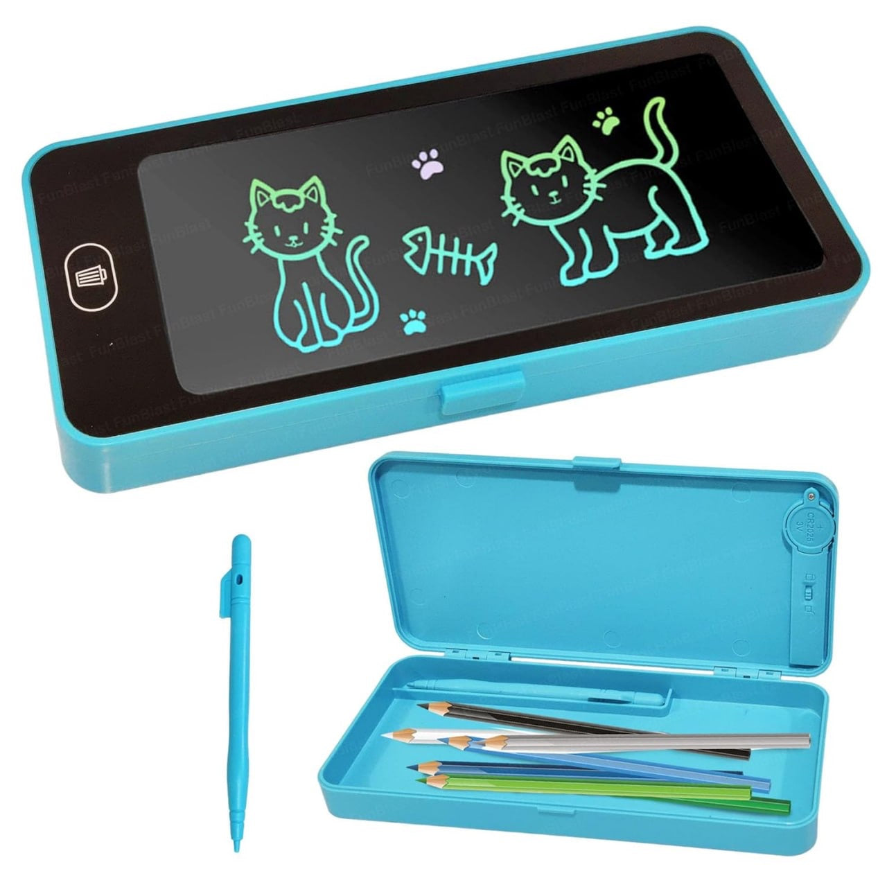 2-in-1 LCD Writing Tablet Pencil Case | Digital Slate & Pencil Box for Kids – Educational & Fun School Supply