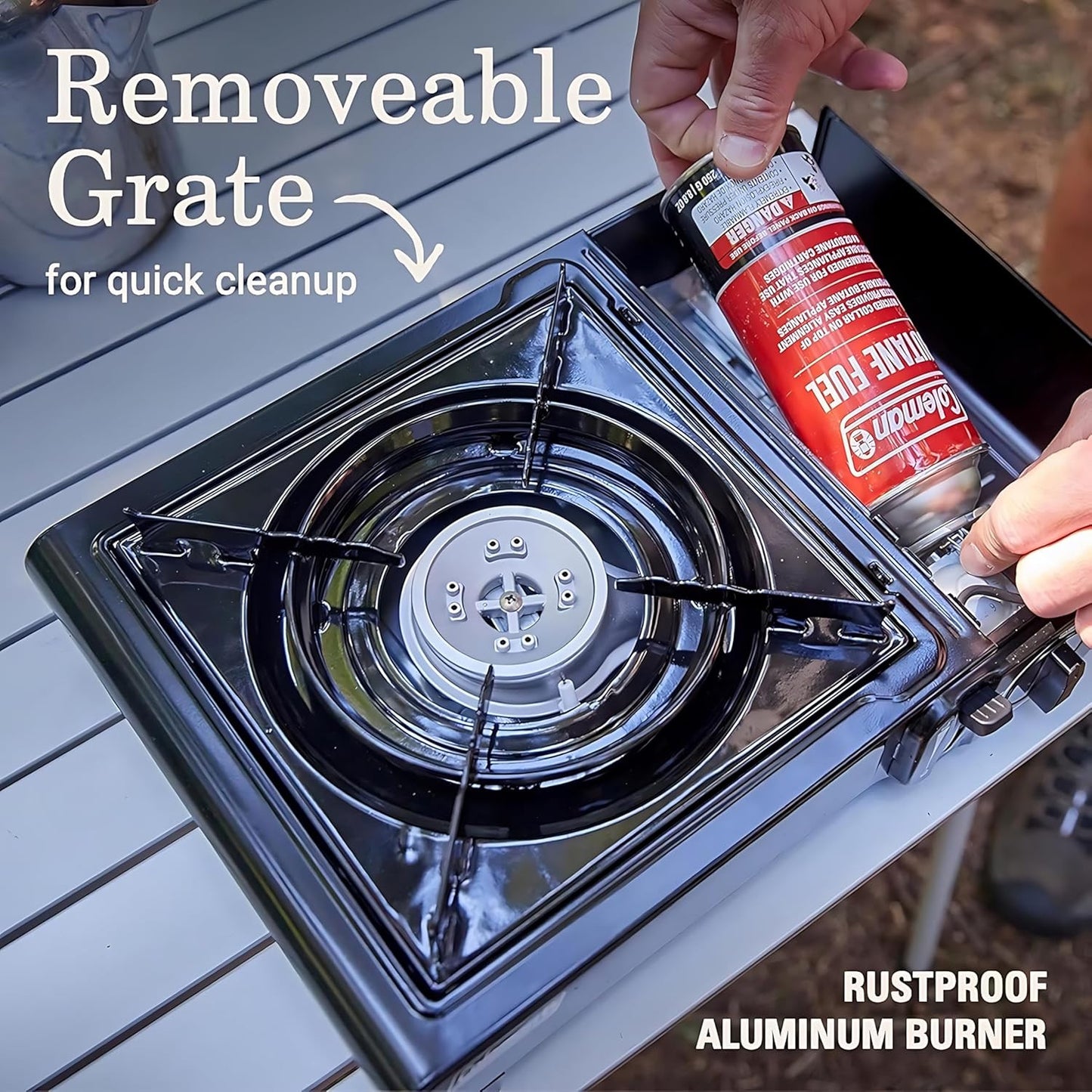 2-in-1 Camping Gas Stove – Portable Dual Fuel Butane & LPG Burner with Carry Case