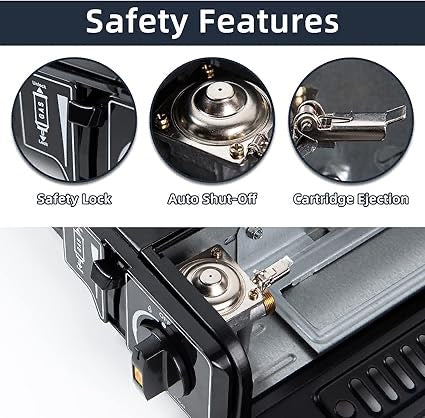 2 in 1 Camping Gas Stove Propane or Butane Stove Dual Fuel Stove Portable Gas Stove For Home And Travel (Gas Stove Without Butane Bottle)