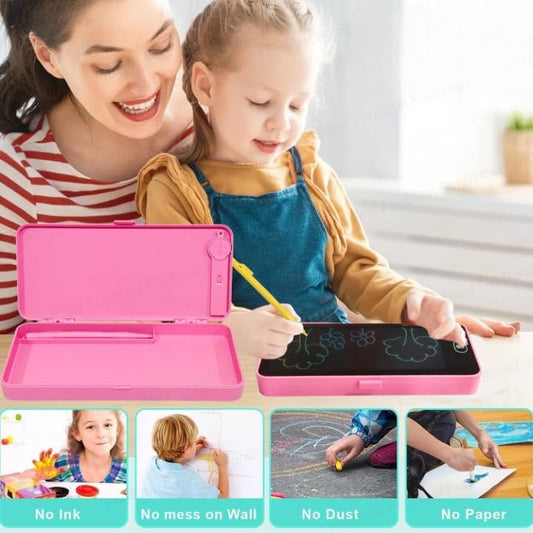 2-in-1 LCD Writing Tablet Pencil Case | Digital Slate & Pencil Box for Kids – Educational & Fun School Supply