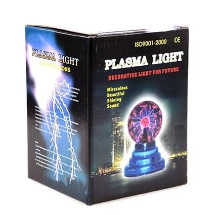 Plasma Ball/Light/Lamp, Static Electricity Globe Electric Lightning Ball, Touch Sensitive, USB Powered, Amazing Gift for Parties, Birthday & Holiday
