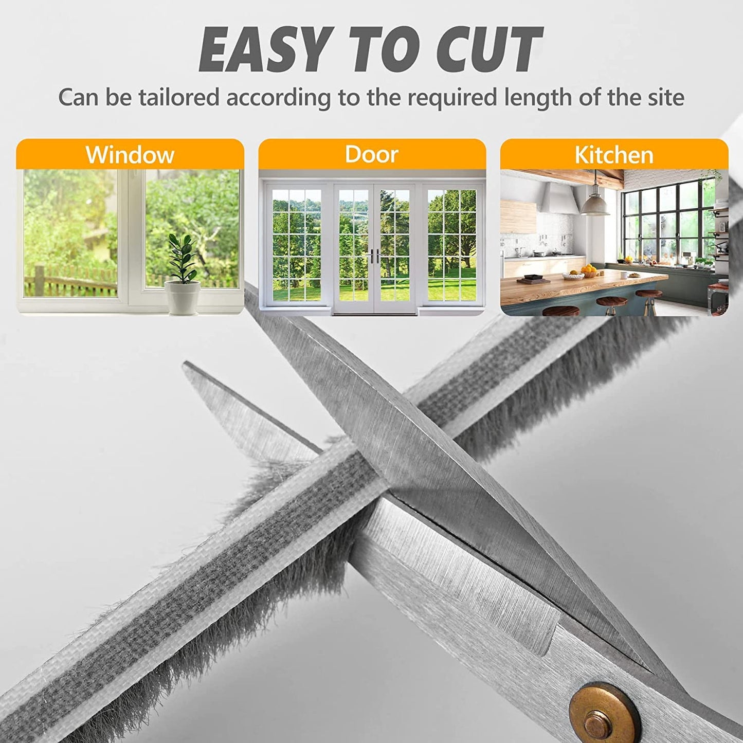 10M Soundproof Window Sealing Strips – Self-Adhesive Weather Strip for Doors, Windows, Wardrobes & More