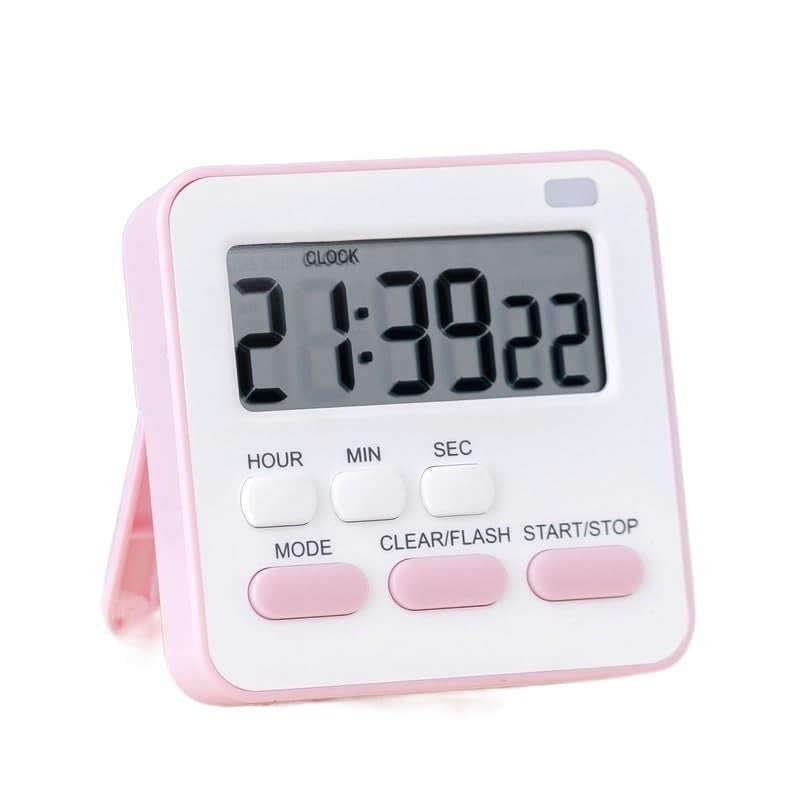 Digital Timer Clock with Stopwatch, 2 Alarm Modes with beep Alarm Sound, Kitchen Timer with Magnetic Stand for Study Ideal for Cooking | Baking, Study, Gym
