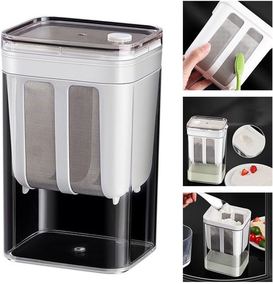 1400ml Greek Yogurt Maker & Food Strainer | Stainless Steel Extra Fine Mesh, Nut Milk & Cheese Filter