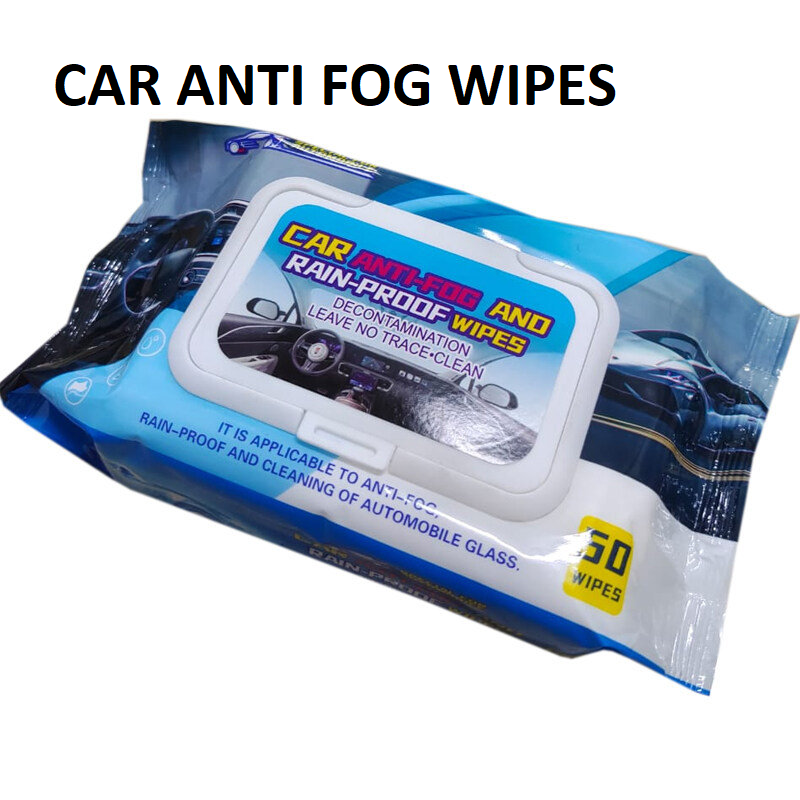 Car Glass Cleaning Tissue | Anti Fog Wipes for Glass, Portable Household Cleaning Wipes, Wet Wipes for Car Window & Side Mirror Cleaning, Eyeglass Lenses, Household Mirrors ( 50 wipes pack )