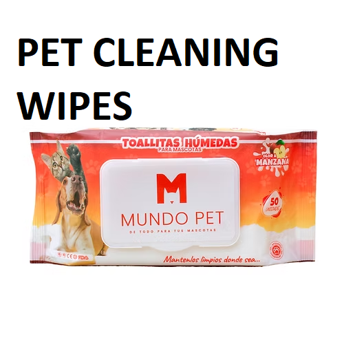 Pet Wet Wipes, Anti-Bacterial Cat & Dog Wipe, Soft Pet Moist Tissue Towelettes, Grooming Daily Care Wet Wipes for Dogs, Pups, Cats - (15X20 cm) - 50 wipes pack