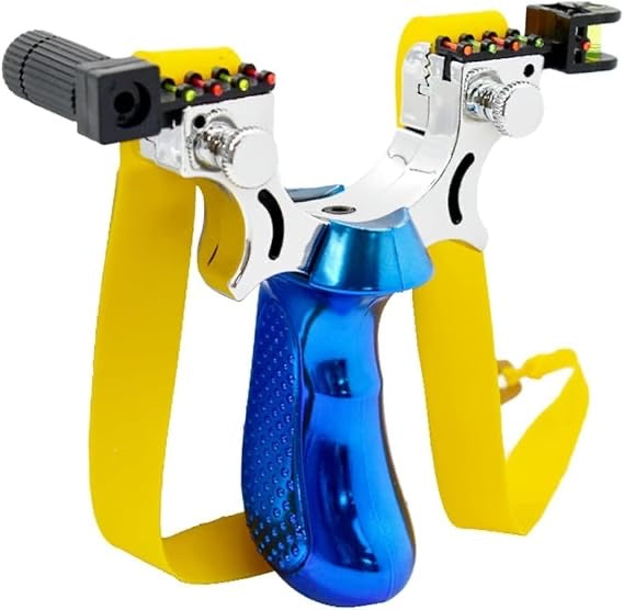 Slingshot, Professional Slingshot with Laser Sight, Slingshot Bands and Scope Level, Hunting Slingshots for Adults and Teenagers, Precision Laser Aiming Slingshot