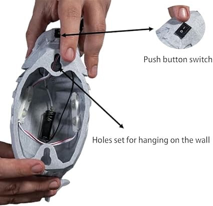 Bald Eagle Wall Light ЗD Animals LED Wall Light Bald Eagle Night Light 8.86in Resin Bald Eagle Sculpture Wall Sconce Wall Art Decor for Bedroom, Living Room, Stairway