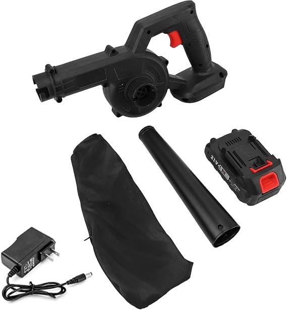 2 in 1 Electric Leaf Blower, Battery Operated Leaf Blower and Vacuum, Leaf Vacuum for Lawn Care, Snow Removal Leaf Blower 48V Batteries & Charger