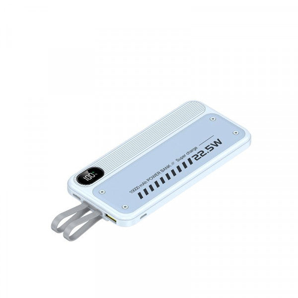 Portable 22.5W Fast Charging Power Bank with Built-in Cable – 10000mAh Large Capacity