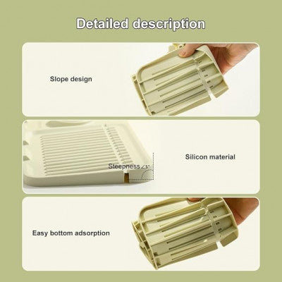 Silicone Sink Drainer Pad – Splash Guard & Soap Holder - Multicolor