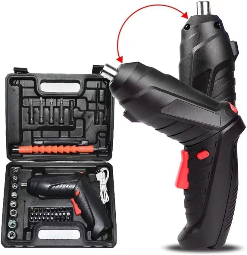 47-in-1 Cordless Electric Screwdriver Set – 4.2V Rechargeable Power Tool Kit with 3.2Nm Torque, USB Charging & Carry Case | DIY Home Repair Must-Have