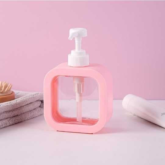 Soap Dispenser Plastic Clear Empty Pump Lotion Bottles Portable Soap Dispensers Pressing Refillable Liquid Container for Kitchen Bathroom, Multicolor-350ml