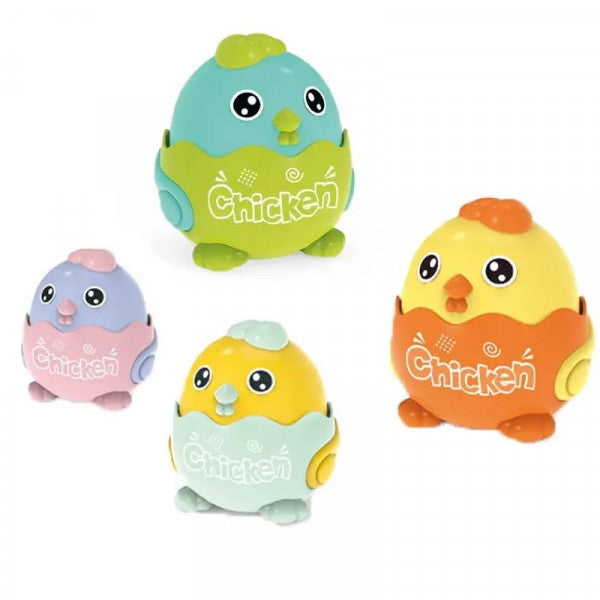 Press & Go Chicken Toy β Cute Crawling Animal Vehicle for Kids