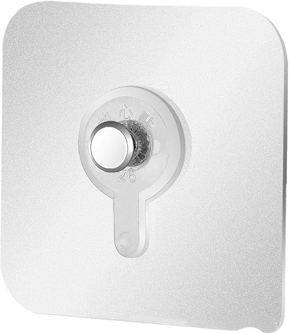 Adhesive Wall Hooks for Hanging, Screw Wall Hangers Without Nails Transparent Reusable Heavy Duty for Bathroom Kitchen