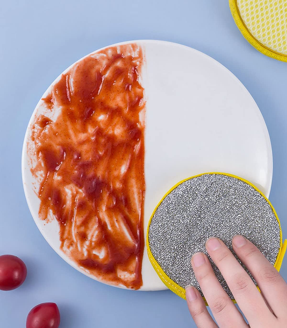 2-in-1 Dishwashing Scrub & Sponge – Non-Scratch, Durable (Pack of 5)