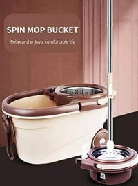 Magic Spin Mop with 360° Rotating Handle – Super Absorbent Microfiber Mop for Home, Office & Kitchen Cleaning