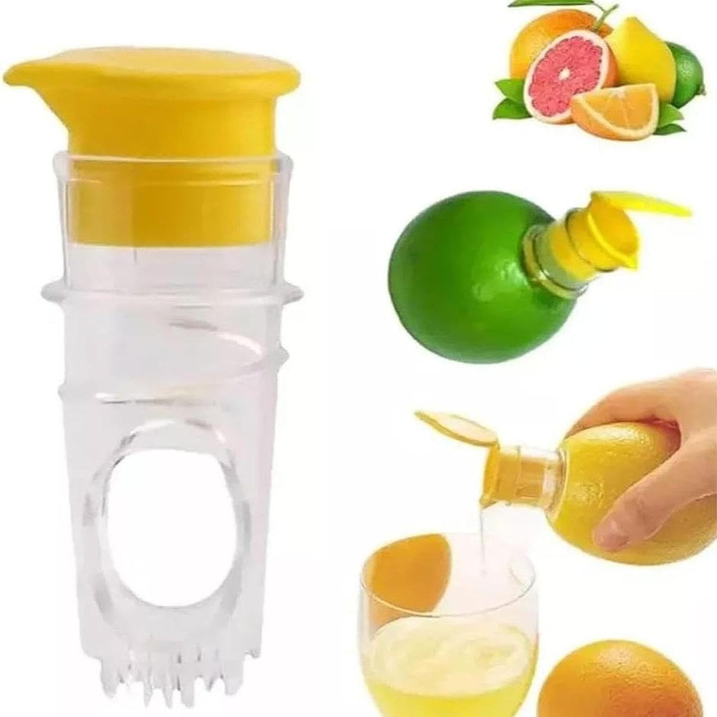 Lemon Lid Screw-Top Squeezer – Portable Manual Citrus Juicer