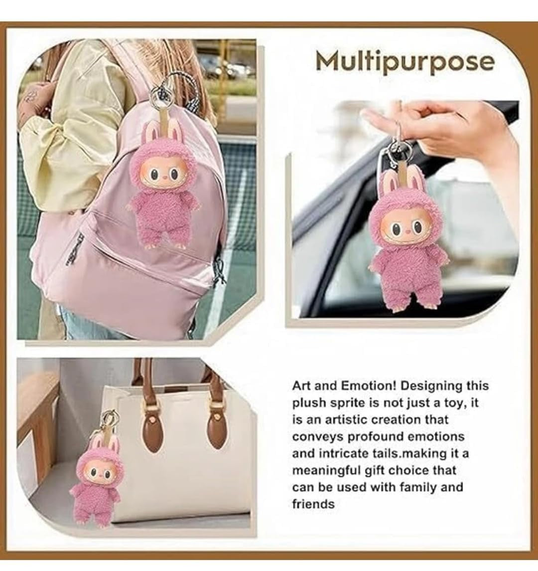 Labubu Doll The Monsters Big into Energy Series Blind Box, Labubu Vinyl Plush Pendant Random Action Figure, Collectible Blind Box Toy, Multicolor Random Surprise Gift