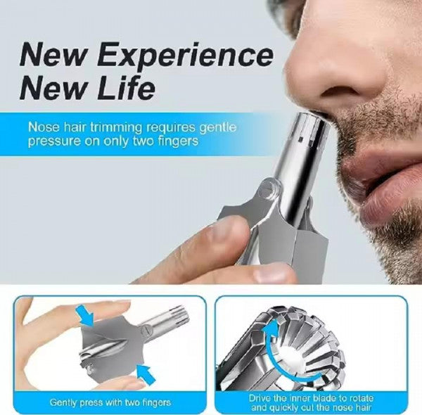 Manual Nose Hair Trimmer – Battery-Free, Portable & Skin-Friendly Grooming Tool for Men & Women