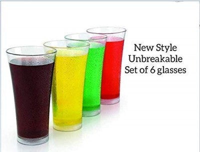 6 PCS UNBREAKABLE WINE GLASS SET – Premium Transparent ABS | 300ml | Food-Grade & BPA-Free