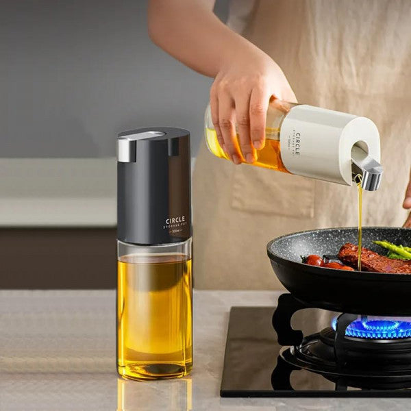 500ML Automatic Oil Dispenser Bottle – Precision Pouring with Gravity-Flip Lid