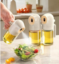 Eye-Cap Glass Oil Spray Bottle – Cute Leak-Proof Kitchen Dispenser (180 ML)