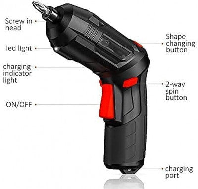 47-in-1 Cordless Electric Screwdriver Kit โ Compact, Rechargeable & Multifunctional