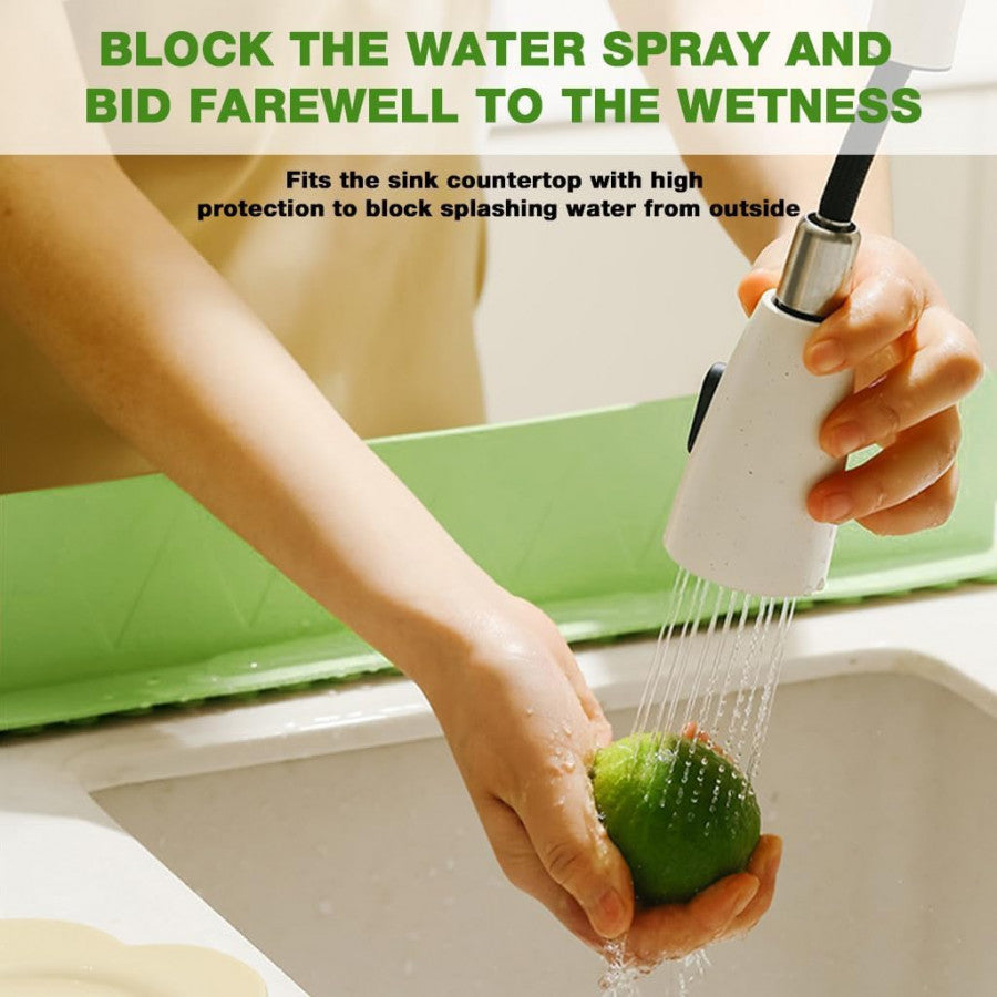 Silicone Sink Splash Guard – Flexible Water Splash Protector for Kitchen & Bathroom Sinks