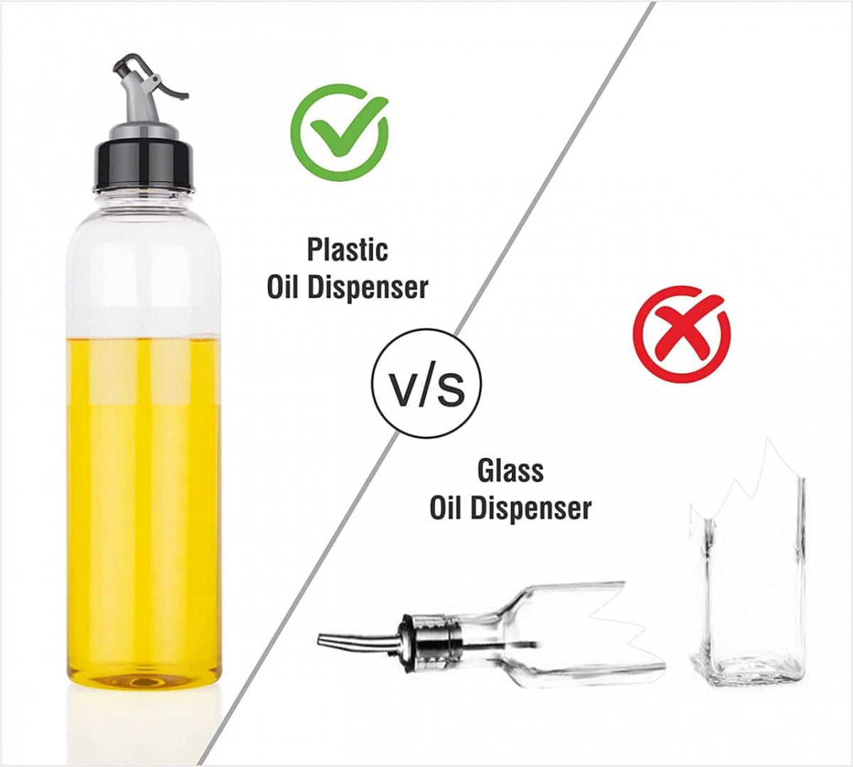 1000ML Plastic Oil Dispenser Bottle – Durable, Leak-Proof & Easy Pouring