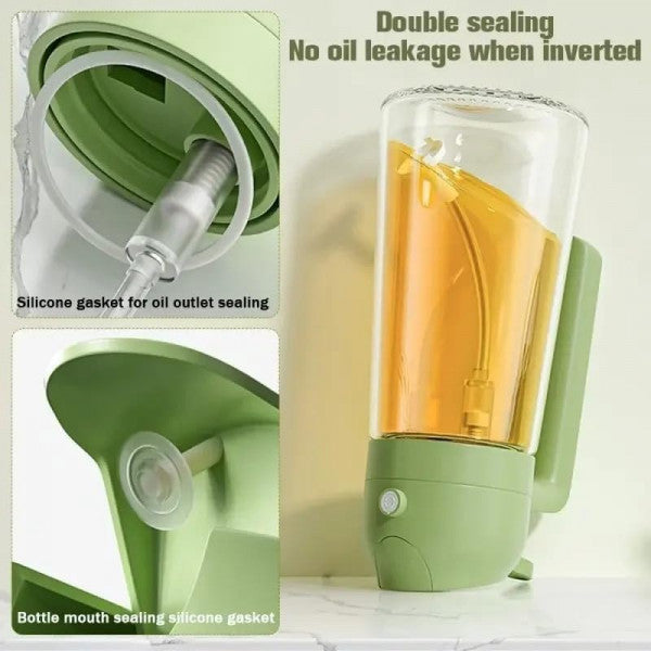 2-in-1 Olive Oil Dispenser Bottle – 500ml Spray & Pour with Upgraded Nozzle