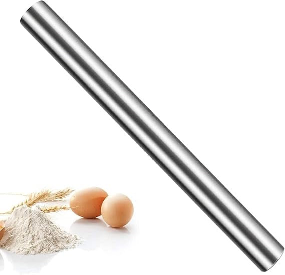 Stainless Steel Rolling Pin, Nonstick Rolling Pin for Baking Fondant, Pizza, Pie, Pastry, Pasta, Dough, Cookies, Roti