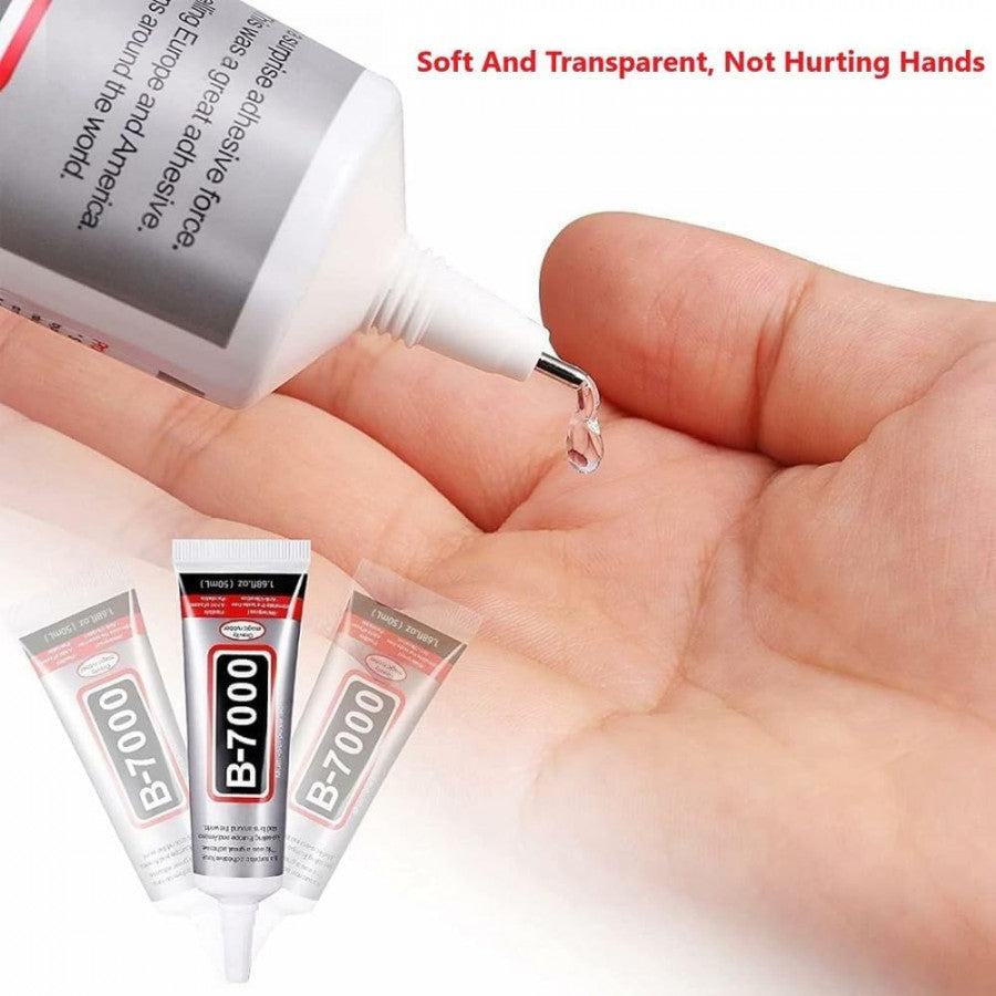 B-7000 Multi-Purpose Industrial Strength Glue – Clear, Flexible Adhesive for Crafts, Repairs & DIY