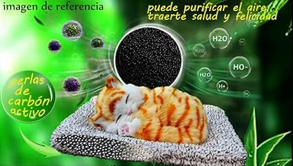 Sleeping Cat Plush with Press-Activated Purring Sound – Soft Stuffed Animal for Kids, Car Dashboard & Desk Décor