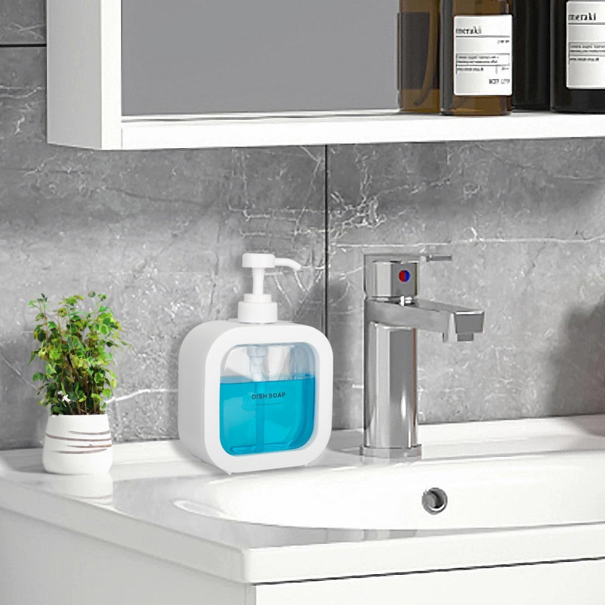 🧴 Square Liquid Dispenser – 500ml Soap Pump Bottle with Sleek Black Design