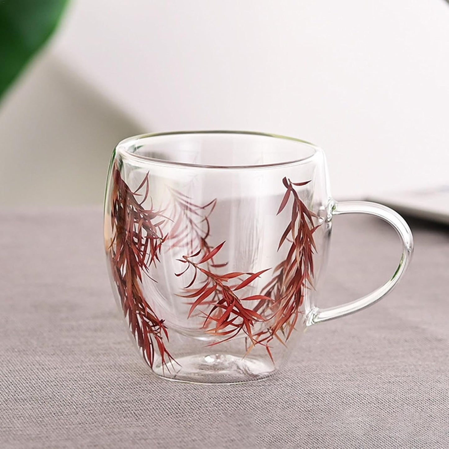 Double Wall Glass Mug – 250 ml Insulated Coffee & Tea Cup