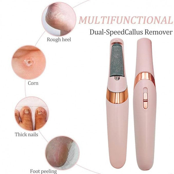 Pedi Electronic Pedicure Tool – Rechargeable Callus Remover & Foot Smoother with 2 Roller Heads