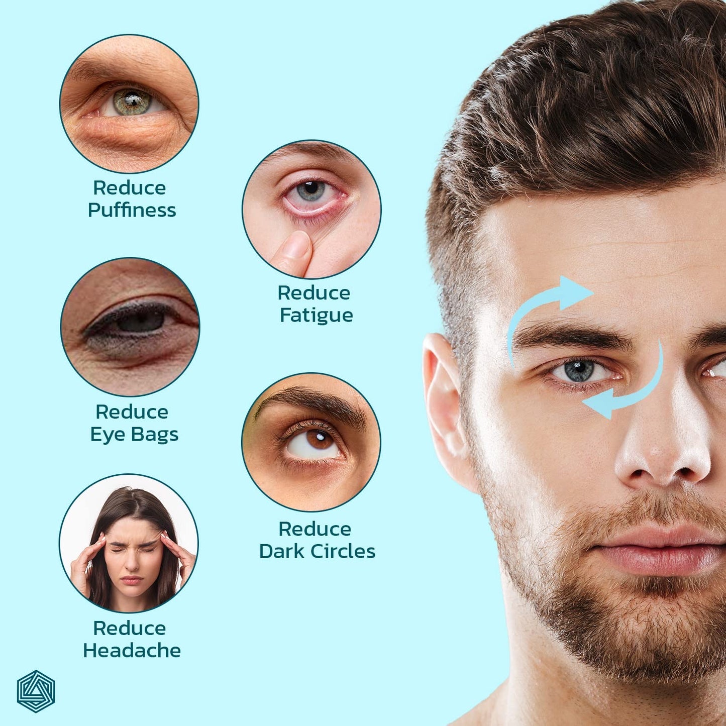 Cooling Gel Beads Eye Mask – Hot & Cold Therapy for Puffy Eyes, Headaches, Dark Circles & Migraine Relief