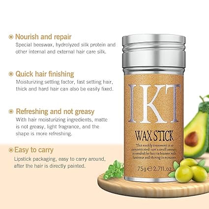 Hair Wax Stick, Wax Stick for Hair Women, Hair pomade stick, Hair Wax for Women Hair Styling, Hair Stick for Frizzy Hair, Hair Setting Stick