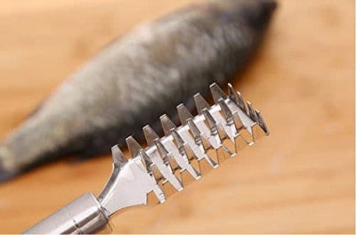 Stainless Steel Fish Scale Remover – Non-Slip Handle, Fast & Safe Descaling Tool for Home & Restaurant Use