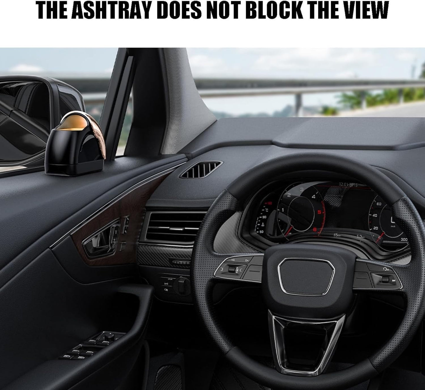 Car Ashtray, Windproof Car Door Automotive Smoke Control, Ash Tray for Car, Adhesive Mountable for Offices, Gaming Rooms, Portable for Smoking, Car Accessories