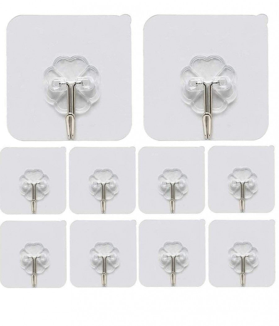 Self-Adhesive Wall Hook Stickers – Heavy Duty Multipurpose (Pack of 10)