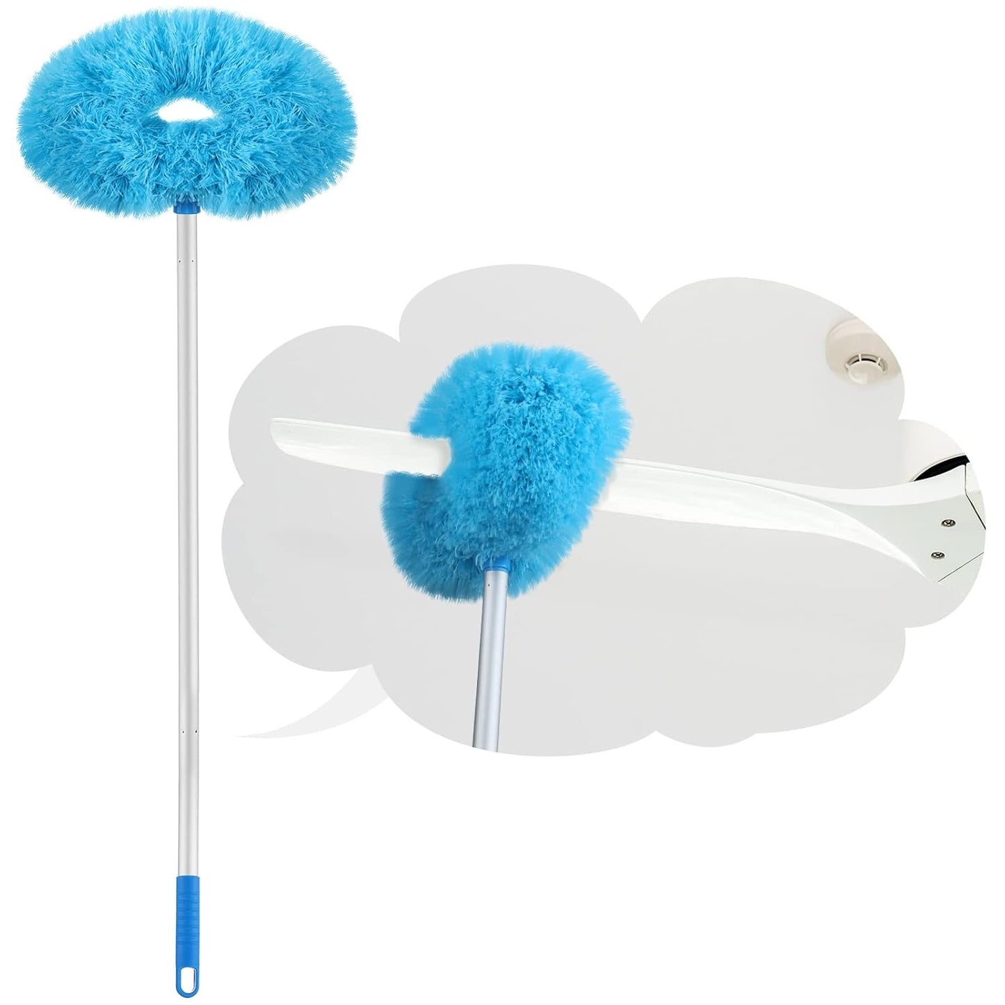 Extendable Microfiber Ceiling Fan Cleaner Duster – Long Handle, Washable & Reusable Telescopic Brush