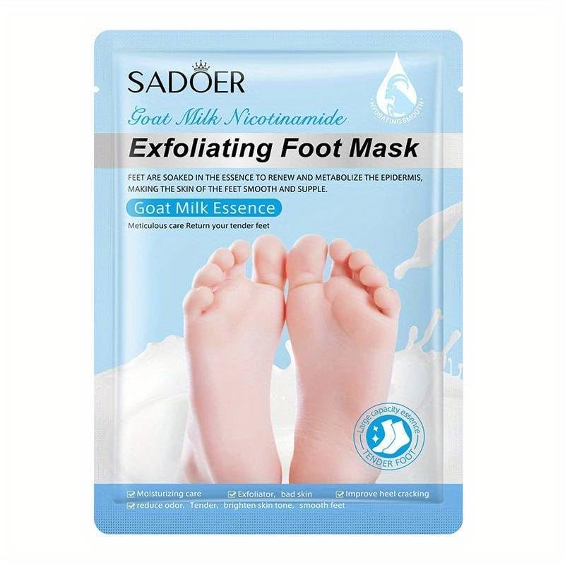 Foot Peel Mask For Dead Skin Removal Dry Cracked Callus Remover Hydrating Sock Deeply
Moisturizes Dry & Dull Skin Reduces Pigmentation- Goat
Milk Essence
