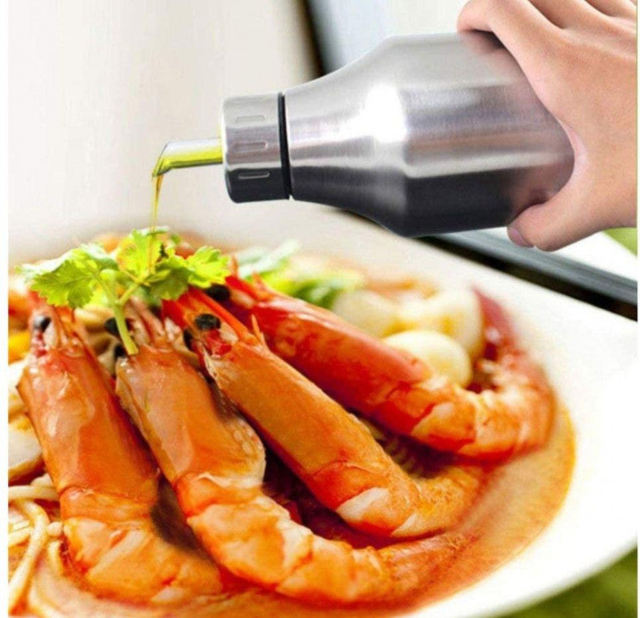 🍶 1000ml Stainless Steel Oil Dispenser Bottle – Leakproof, Non-Slip & Elegant Design